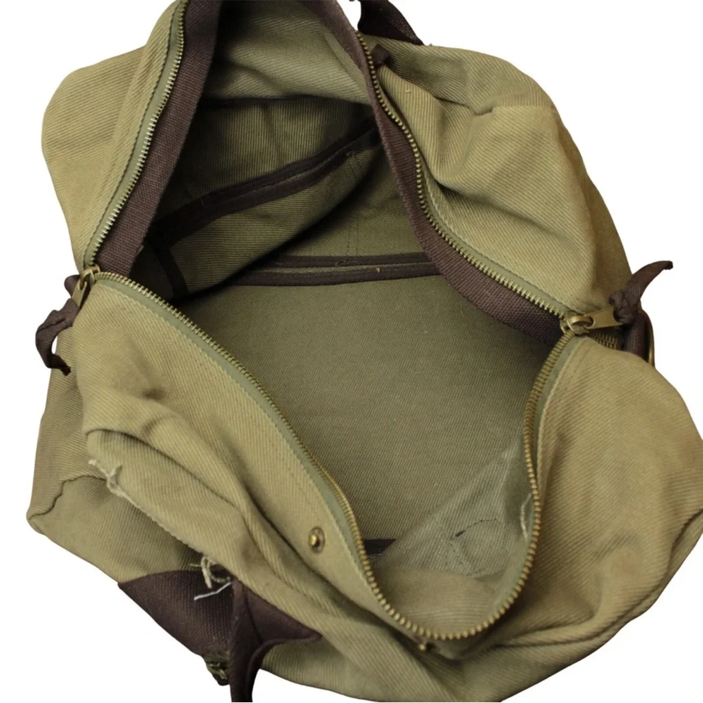 Boeing Company Totem Logo Patch Army Green Canvas Duffel Bag Clean In&Out